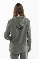 Толстовка однотонная женская On me 97233 XL Хаки (2000989224822W)  Фото №2