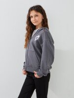 Купить Толстовка с принтом для девочки LAWA P-GB02343 140 см Графитовый Артикул: 2000999564109 Миниатюра фотографии № 2