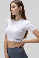 Топ фитнес однотонный женский Tommy life 97265 L Белый (2000989973225A)  Фото №0