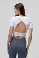 Топ фитнес однотонный женский Tommy life 97265 L Белый (2000989973225A)  Фото №1