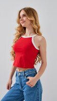Топ однотонный для девочки LAWA GTC02315 140 см Красный  Фото №2