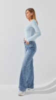 Купить Топ однотонный женский Bclothing 8854 M Голубой Артикул: 2000999178641 Миниатюра фотографии № 4