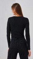 Купить Топ однотонный женский Bclothing 8854 L Черный Артикул: 2000999178672 Миниатюра фотографии № 5