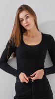 Купить Топ однотонный женский Bclothing 8854 L Черный Артикул: 2000999178672 Миниатюра фотографии № 3