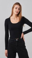 Купить Топ однотонный женский Bclothing 8854 L Черный Артикул: 2000999178672 Миниатюра фотографии № 1