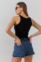 Купити Топ однотонний жіночий ZIRUI 9932 2XL Чорний Артикул: 2000990952202 Фото мініатюра № 9