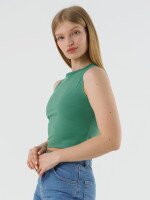 Топ однотонный женский LAWA WBC02380 XS Оливковый  Фото №0