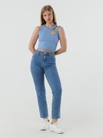 Топ однотонный женский LAWA WTC02317 XL Голубой  Фото №2