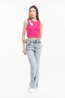 Топ однотонный женский LAWA CTM WTC02317 XL Малиновый  Фото №2