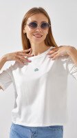 Топ з принтом жіночий 321 805   One Size Білий  Фото №1