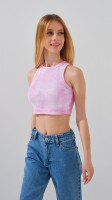 Топ с узором для девочки LAWA GBC02406 134 см Розовый  Фото №1