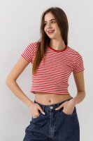 Топ с узором женский 2402-1 S/M Розовый