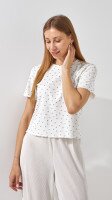 Топ з візерунком жіночий HSX Studio M007 One Size Білий  Фото №1