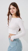Купить Топ с узором женский LAWA WBC02331 XS Лилово-белый Артикул: 2000999455315 Миниатюра фотографии № 4