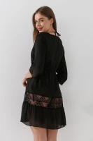 Купить Туника пляжная однотонная женская On me 2218 36 Черный Артикул: 2000990927118 Миниатюра фотографии № 5