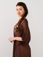 Купити Туніка пляжна однотонна жіноча GENUA 6712 36 Коричневий Артикул: 2000999461415 Фото мініатюра № 3