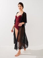 Купить Туника пляжная однотонная женская GENUA 6713 36 Черный Артикул: 2000999461934 Миниатюра фотографии № 2