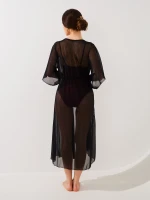 Купить Туника пляжная однотонная женская GENUA 6713 48 Черный Артикул: 2000999461996 Миниатюра фотографии № 3