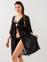 Купить Туника пляжная однотонная женская GENUA 6713-2 42 Черный Артикул: 2000990927194 Миниатюра фотографии № 2