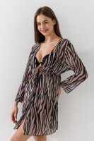 Купить Туника пляжная с узором женская On me 6713-1 36 Бежевый Артикул: 2000990926630 Миниатюра фотографии № 4