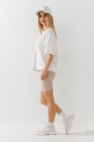 Велотреки однотонные для девочки 9249 164 см Бежевый  Фото №0