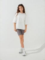 Купить Велотреки однотонные для девочки Dinomin 3037 146 см Серый Артикул: 2000999523380 Миниатюра фотографии № 3