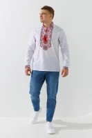 Вышиванка мужская Полковник 3XL Бело-красный  Фото №0