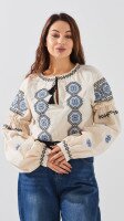 Купить Вышиванка рубашка с принтом женская On me 5962 2XL Светло-бежевый Артикул: 2000999182440 Миниатюра фотографии № 1