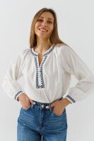 Вишиванка сорочка жіноча  2373 2XL Біло-синій  Фото №4