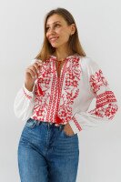 Вышиванка рубашка женская Es-Q 5675 S Белый