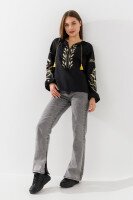Купить Вышиванка рубашка женская LAWA E-WB02319 XS Черный Артикул: 2000990988416 Миниатюра фотографии № 2
