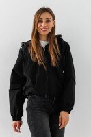 Ветровка однотонная женская 6652 One Size Черный  Фото №1