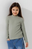 Водолазка однотонна дитяча Deniz 101 116 см Оливковий  Фото №4