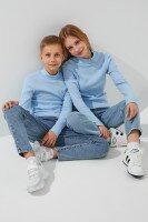 Купить Водолазка однотонная детская Deniz 102 146 см Голубой Артикул: 2000990885340 Миниатюра фотографии № 3