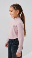 Купить Водолазка однотонная для девочки Lizi T-2025 92 см Пудровый Артикул: 2000999307034 Миниатюра фотографии № 3
