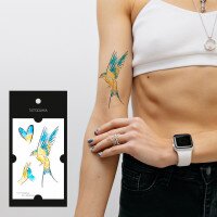 Тимчасові тату Tattooshka &quot;Україна - це любов&quot; L-48 (5805800013534)  Фото №1