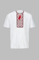 Вишиванка футболка чоловіча Француз 3XL Біло-червоний (2000990486066A)  Фото №5