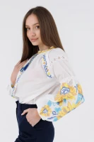 Вишиванка сорочка з принтом жіноча Es-Q 5544 S Білий (2000990591128A)  Фото №1