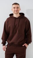 Купить Худи однотонный мужской GENUA G01223-0005 S Коричневый Артикул: 2000999474125 Миниатюра фотографии № 3