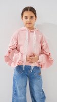 Купить Худи однотонный для девочки 851049 104 см Пудровый Артикул: 2000999436796 Миниатюра фотографии № 1
