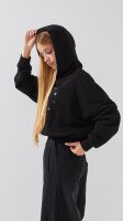 Купить Худи однотонный для девочки Dinomin 3503 134 см Черный Артикул: 2000999276774 Миниатюра фотографии № 4