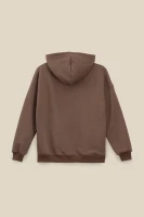 Худи однотонный для девочки LAWA GBC02327 128 см Шоколадный  Фото №0
