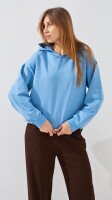 Купить Худи однотонный женский GENUA G01138-0005 XS Голубой Артикул: 2000999488641 Миниатюра фотографии № 1