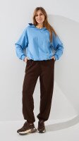 Купить Худи однотонный женский GENUA G01138-0005 XS Голубой Артикул: 2000999488641 Миниатюра фотографии № 2