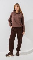 Купить Худи однотонный женский GENUA G01138-0007 3XL Коричневый Артикул: 2000999427022 Миниатюра фотографии № 2