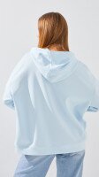 Купить Худи однотонный женский On me 2527 L Голубой Артикул: 2000999165412 Миниатюра фотографии № 6