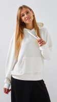 Купить Худи однотонный женский Z02 M Белый Артикул: 2000999178733 Миниатюра фотографии № 3