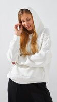 Купить Худи однотонный женский Z02 M Белый Артикул: 2000999178733 Миниатюра фотографии № 4