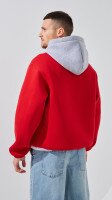 Купить Худи с принтом мужской LAWA P-MT02304 S Темно-красный Артикул: 2000999379079 Миниатюра фотографии № 6