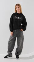 Купить Худи с принтом для девочки First Kids M-205 134 см Черный Артикул: 2000999199295 Миниатюра фотографии № 1